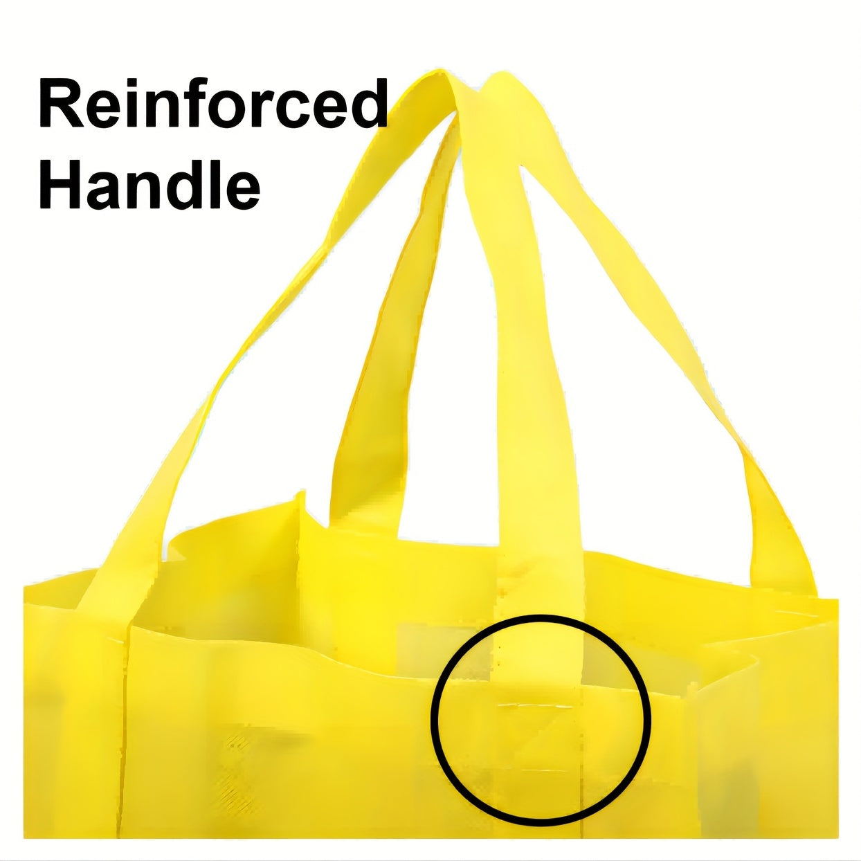 8pcs Non-woven Tote Bags Reusable Large Shopping Bags - DIY Printing Handbag