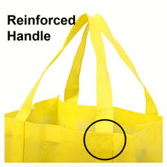 8pcs Non-woven Tote Bags Reusable Large Shopping Bags - DIY Printing Handbag
