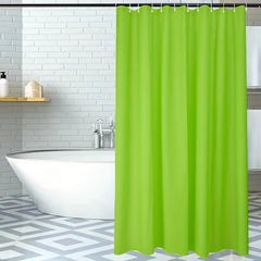 Green Shower Curtain Waterproof Fabric Bathroom Decor
