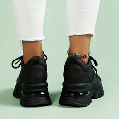 Women's Chunky Sneakers Height Increasing Lace Up Sports Shoes