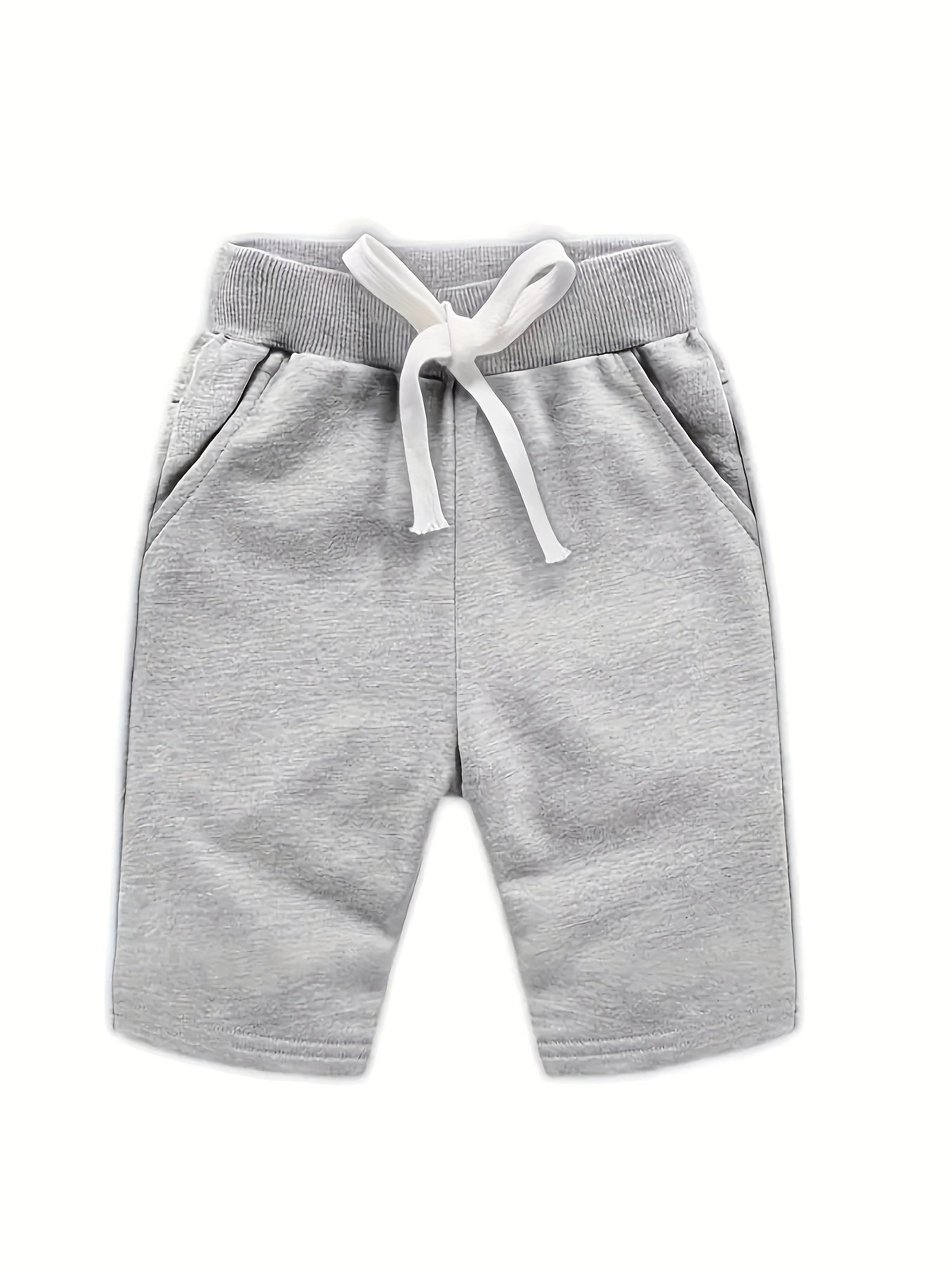 Boys' Casual Drawstring Cropped Pants for Sports Running