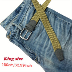 Elastic Braided Belt Pin Buckle Casual Jeans Pants Belt