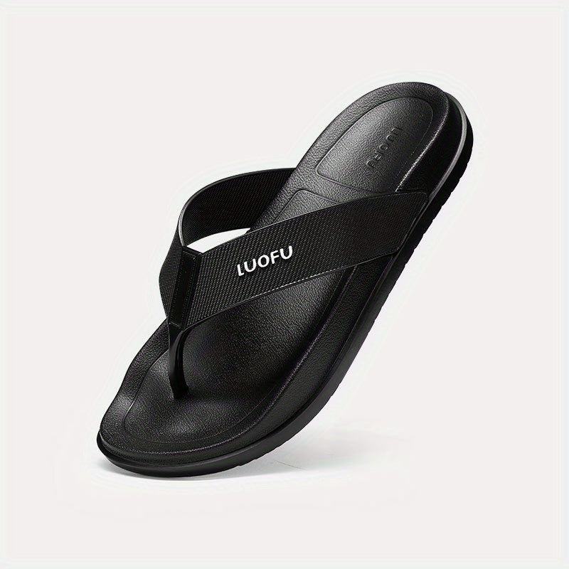 Men's Casual Platform Flip Flops with Arch Support Lightweight