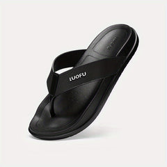 Men's Casual Platform Flip Flops with Arch Support Lightweight