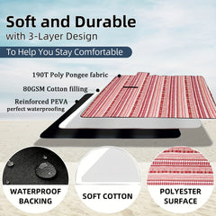 Waterproof Picnic Blanket 203x203cm, Large Beach Mat