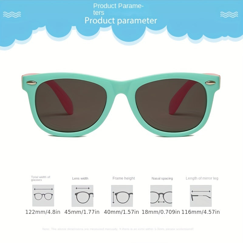 Boy's Silicone Anti UV Sunglasses Polarized Glasses