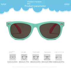 Boy's Silicone Anti UV Sunglasses Polarized Glasses