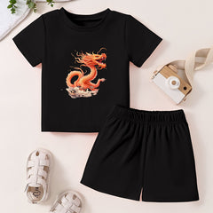 Toddler Kid 2pcs Bottoming Set Short Sleeve T shirt & Matching Shorts