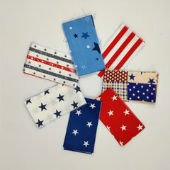 7pcs National Flag Cotton Fabric Bundle DIY Patchwork