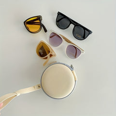 Kids Folding Sunglasses UV Resistant with Air Cushion Box