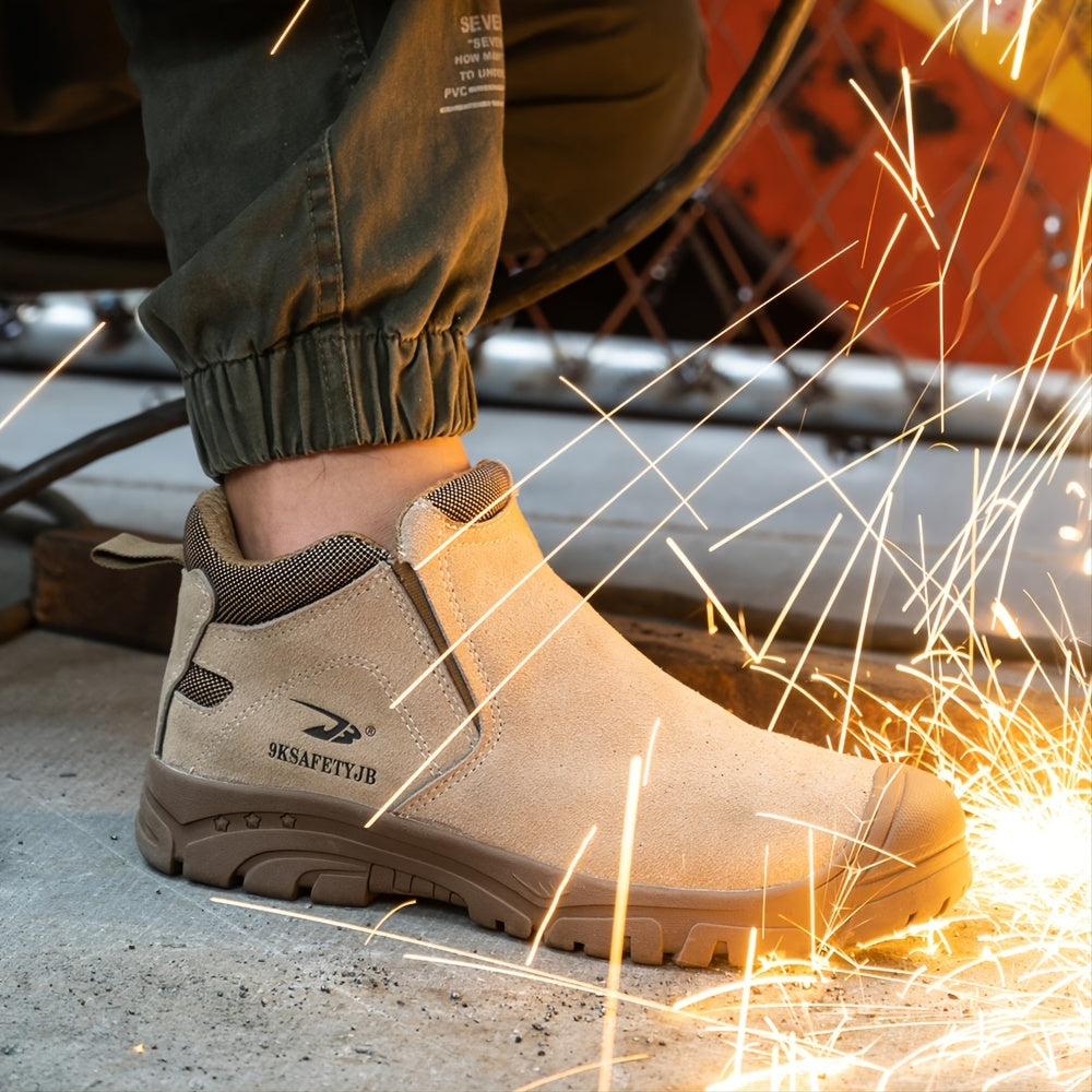 Men's High Top Steel Toe Work Safety Shoes