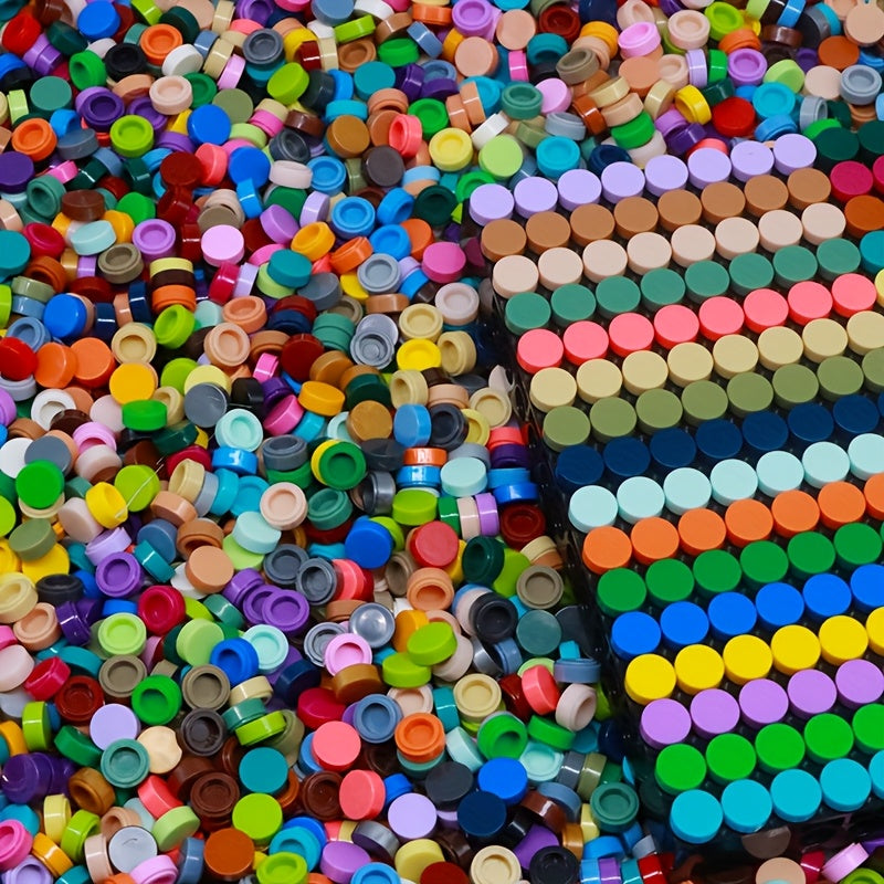 500pcs Pixel Art Building Blocks Set Mosaic Puzzle Toys 5 Colors 6 Shapes