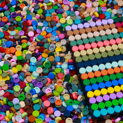 500pcs Pixel Art Building Blocks Set Mosaic Puzzle Toys 5 Colors 6 Shapes