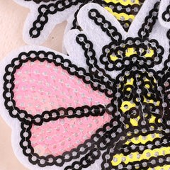 3pcs Embroidered Bee Applique Patch DIY Iron On Patch
