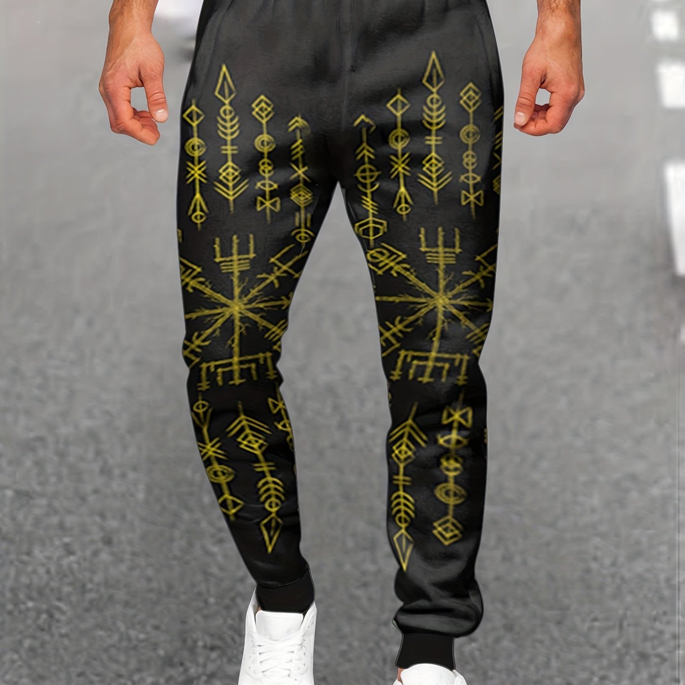 Men's Mythical Symbol Graphic Sweatpants Joggers For Outdoor