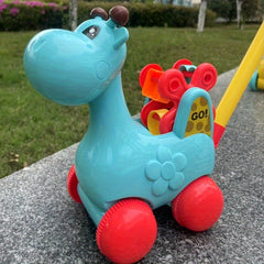 Yellow Kids' Push Toy Car with Rotating Gears - Perfect Gift for Kids