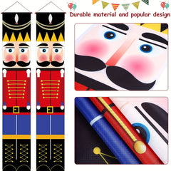 Nutcracker Christmas Decor Soldier Model Banner Outdoor Hanging Sign