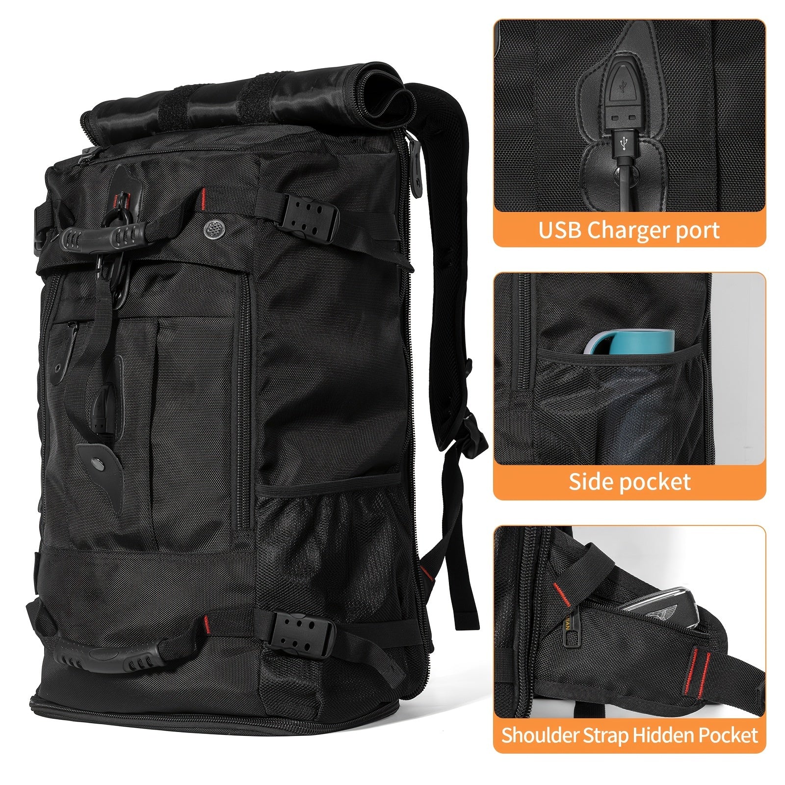 Travel Backpack Carry On Duffle Bag Fit For 39 62 Cm Laptop Men Hiking Airplane