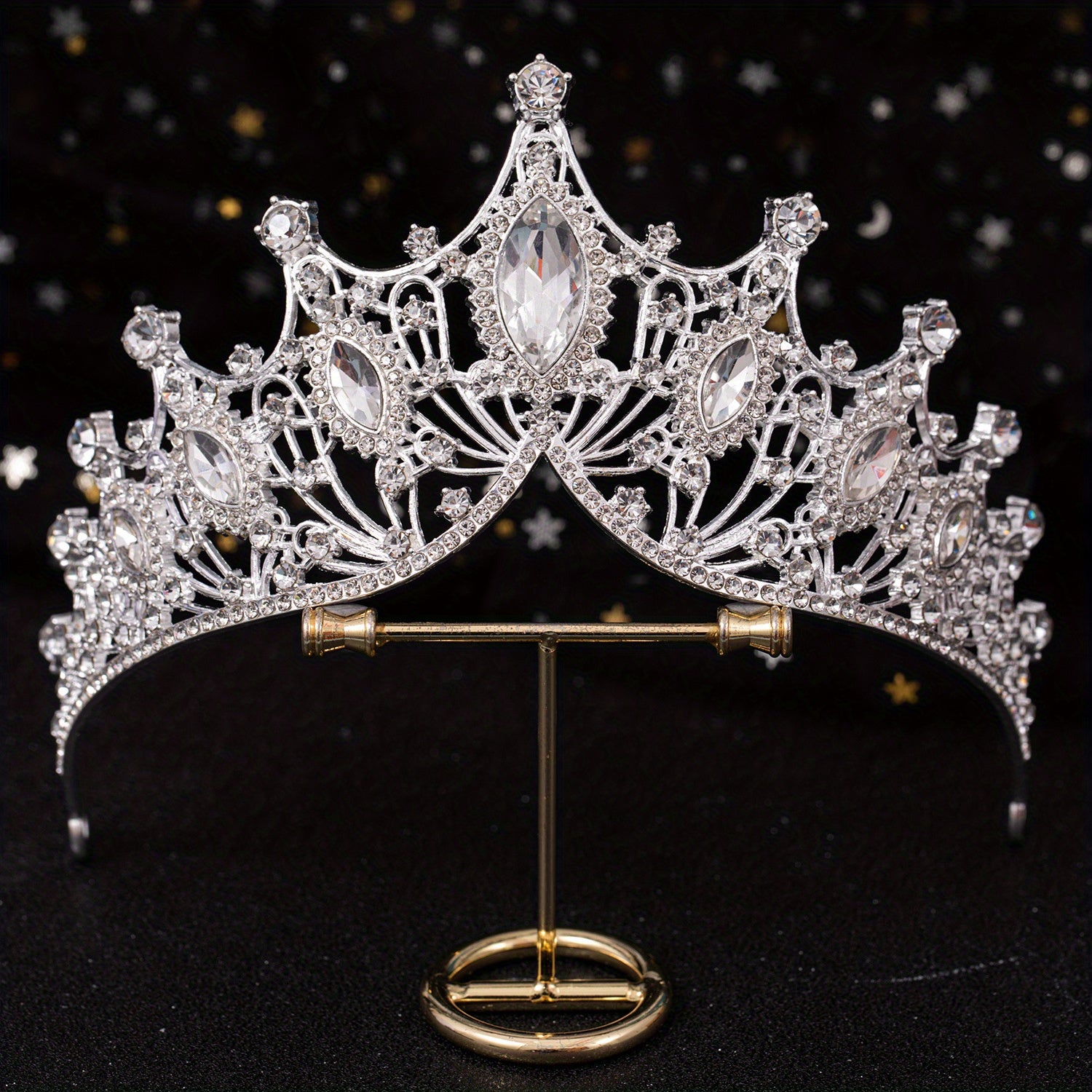 Crystal Rhinestone Bridal Tiara Crown Wedding Hair Accessory