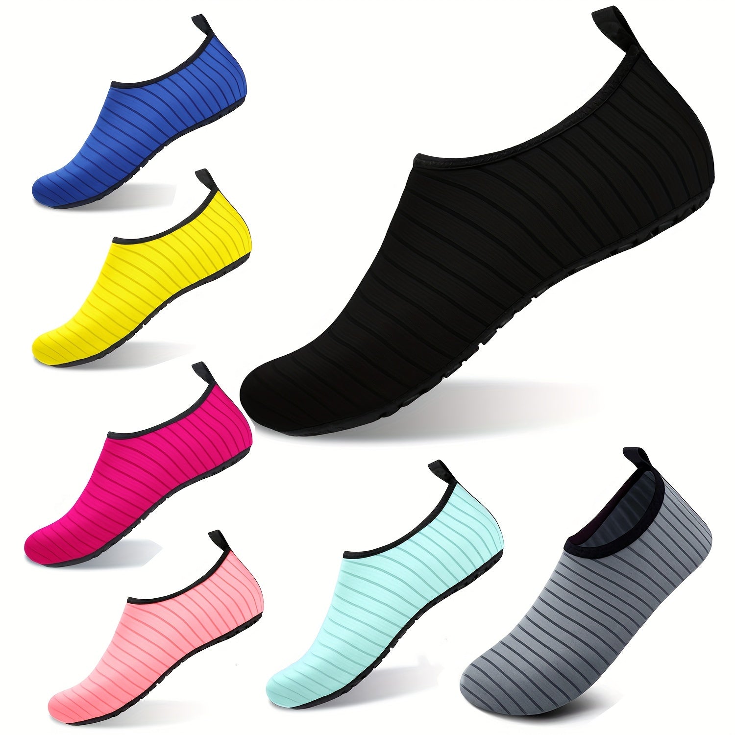 Women's Water Socks Lightweight Beach Slip On Swimming Shoes