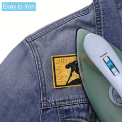 J CARP 5pcs Iron Patches For Men Rock Climbing Embroidered Appliques Denim Patch