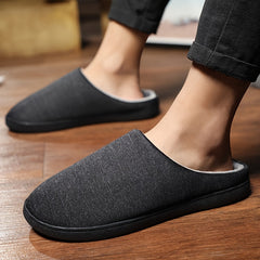 Men's Memory Foam Plush Lining Slippers Winter Comfort
