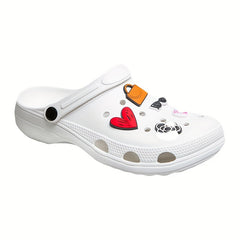 Men's Clogs with Charms Slip-On Closed Toe Sandals Soft Sole Walking Shoes
