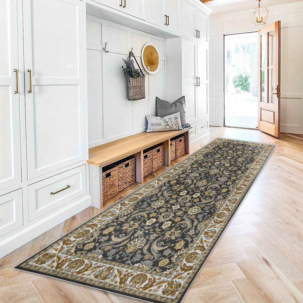 Washable Runner Rug Hallway Kitchen Rugs Non Skid Waterproof Carpet Runner