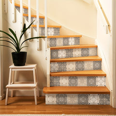 Bohemian Pattern Stair Stickers Self-adhesive Wallpaper