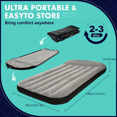 Inflatable Camping Air Bed with Pillow for Family Travel