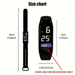 12pcs Athlete Series Watch Set TPU Strap Digital Bracelets for Men and Women