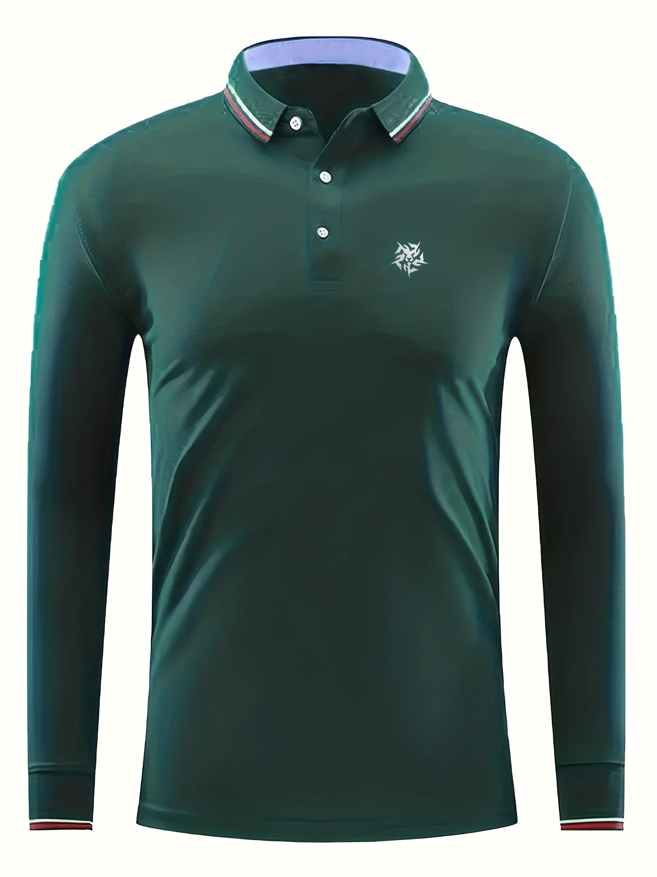 Men's Vintage Animals Long Sleeve Polo Shirt Casual
