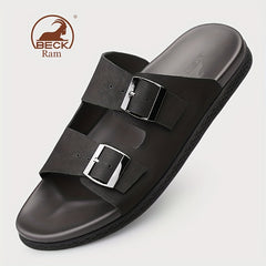 Men's Buckle Strap Slip On Slide Sandals Outdoor Slippers