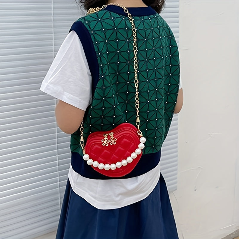 Princess Style Faux Pearl Bag Coin Purse for Kids