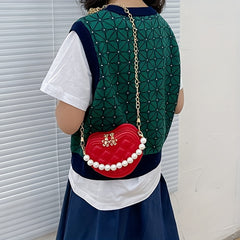 Princess Style Faux Pearl Bag Coin Purse for Kids