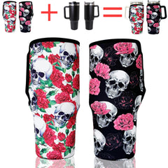 Skull Water Bottle Cover for 40oz Tumbler