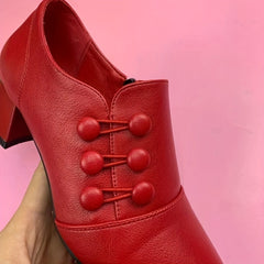 Women's Casual Chunky Heel Slip On Pumps