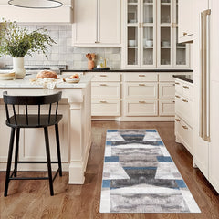 Modern Contemporary Runner Rug Abstract Laundry Room Long Oriental Hallway