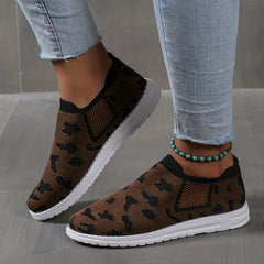 Women's Colorblock Flying Woven Sneakers Lightweight Elastic Shoes