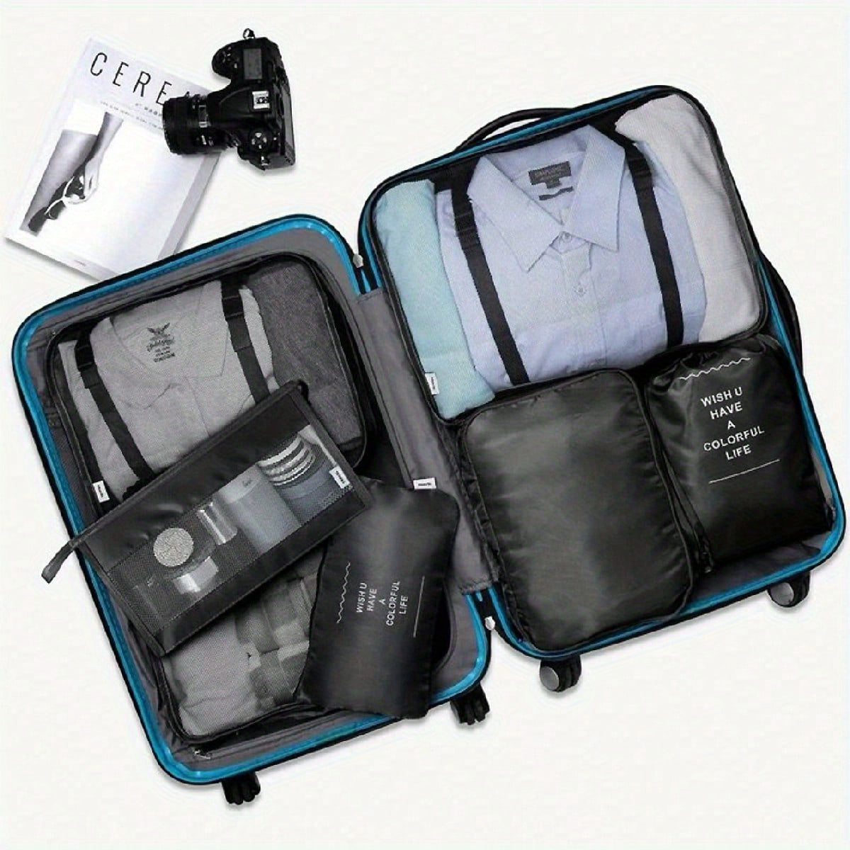 7 Pcs Travel Luggage Bag Sets Versatile Organizers