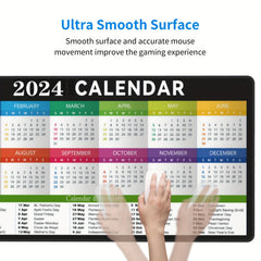 Large Desk Calendar Mouse Pad Non-slip Rubber for Office Laptop