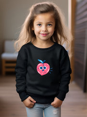 OERYUI Cartoon Peach Graphic Sweatshirt Kids Pullover Comfy Clothes Gift