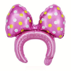 Hair Hoop Balloon Bow Aluminum Film Balloon Birthday Party Girls Photo Props
