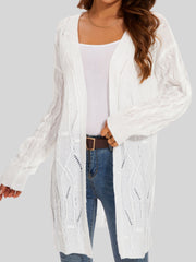 Ribbed Knit Cardigan V Neck Long Sleeve Sweater Women's Clothing