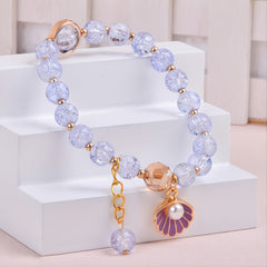 Kids Christmas Gift Girls Shell Pearl Bracelet