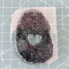 Kids Cartoon Stamp with Fingerprint Background