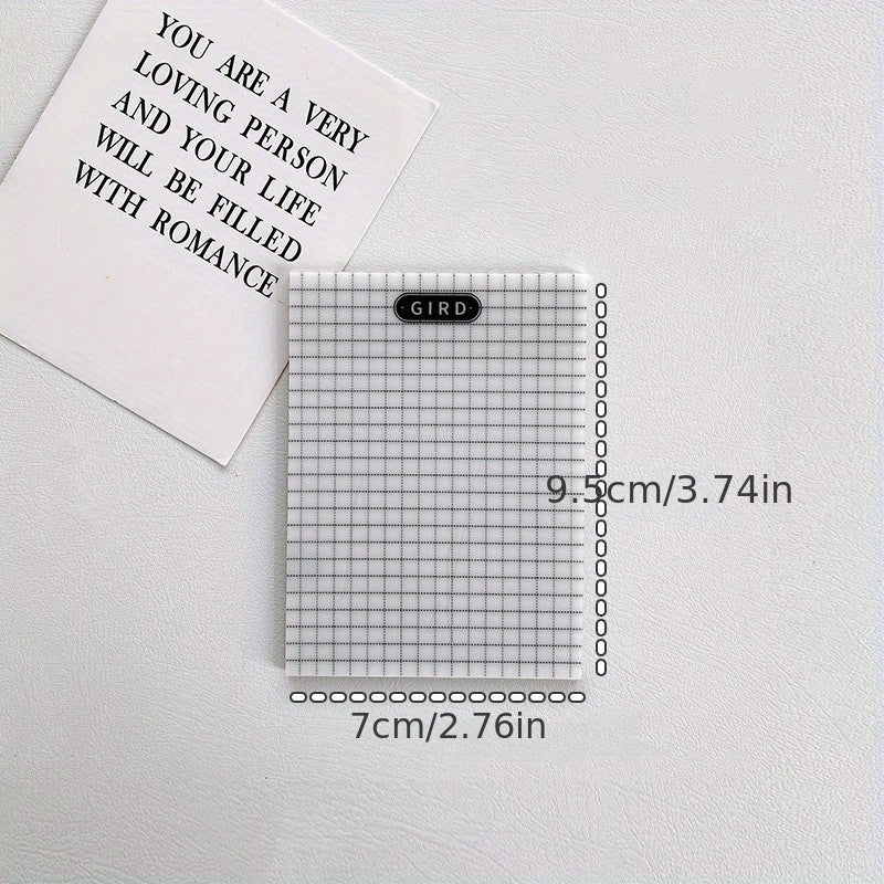 50 Sheets Transparent Sticky Notes Lined & Grid Clear Memo Pads Self Adhesive