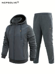 Men's Active Hooded Jacket & Stretch Pants Set