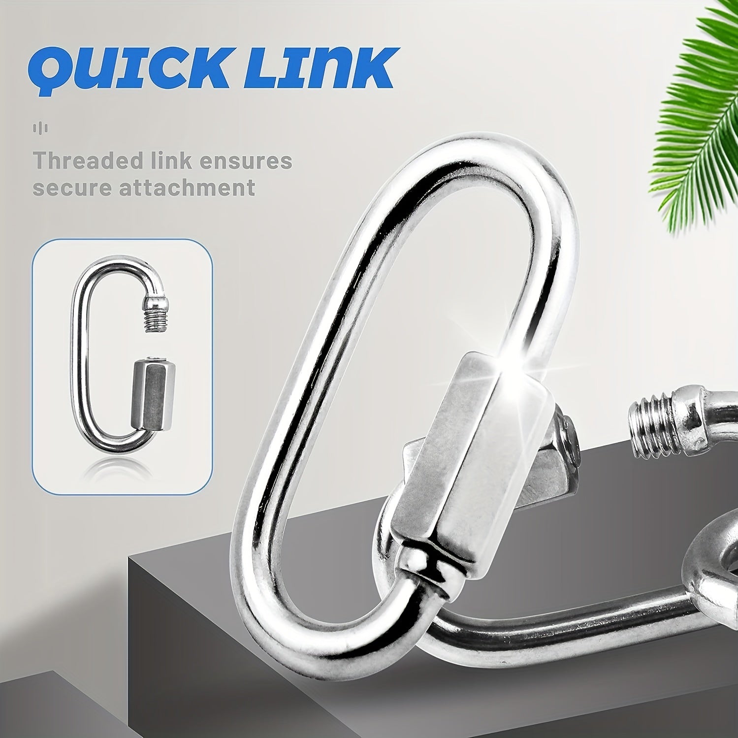 4pcs Stainless Steel Carabiner 2 54 20 32 Cm D Shaped Metal Buckle Keychain