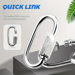 4pcs Stainless Steel Carabiner 2 54 20 32 Cm D Shaped Metal Buckle Keychain